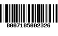 Código de Barras 8007185002326