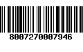 Código de Barras 8007270007946