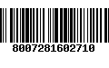 Código de Barras 8007281602710