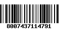 Código de Barras 8007437114791