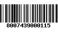 Código de Barras 8007439000115