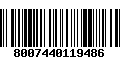 Código de Barras 8007440119486