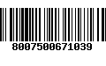 Código de Barras 8007500671039