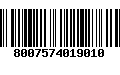 Código de Barras 8007574019010