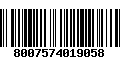 Código de Barras 8007574019058