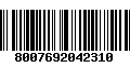 Código de Barras 8007692042310