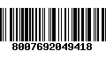 Código de Barras 8007692049418