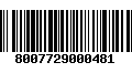 Código de Barras 8007729000481