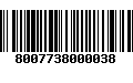 Código de Barras 8007738000038