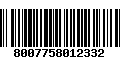 Código de Barras 8007758012332