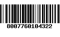 Código de Barras 8007760104322