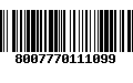 Código de Barras 8007770111099