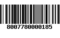 Código de Barras 8007780000185