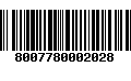 Código de Barras 8007780002028