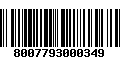 Código de Barras 8007793000349