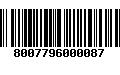 Código de Barras 8007796000087