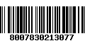 Código de Barras 8007830213077