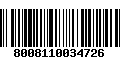 Código de Barras 8008110034726