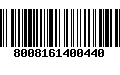 Código de Barras 8008161400440