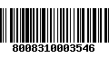 Código de Barras 8008310003546