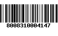 Código de Barras 8008310004147