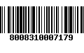 Código de Barras 8008310007179