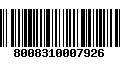 Código de Barras 8008310007926