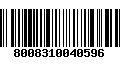 Código de Barras 8008310040596