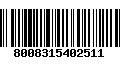 Código de Barras 8008315402511