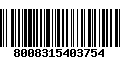 Código de Barras 8008315403754