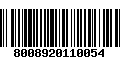 Código de Barras 8008920110054