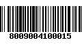 Código de Barras 8009004100015