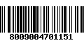 Código de Barras 8009004701151