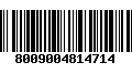 Código de Barras 8009004814714