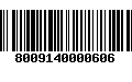 Código de Barras 8009140000606