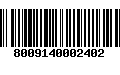 Código de Barras 8009140002402