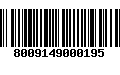 Código de Barras 8009149000195