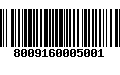 Código de Barras 8009160005001