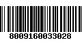 Código de Barras 8009160033028