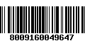 Código de Barras 8009160049647