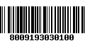 Código de Barras 8009193030100