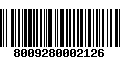 Código de Barras 8009280002126