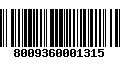 Código de Barras 8009360001315