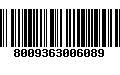 Código de Barras 8009363006089