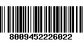 Código de Barras 8009452226022