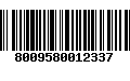 Código de Barras 8009580012337