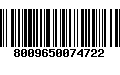 Código de Barras 8009650074722