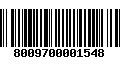 Código de Barras 8009700001548