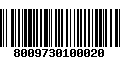 Código de Barras 8009730100020