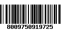 Código de Barras 8009750919725